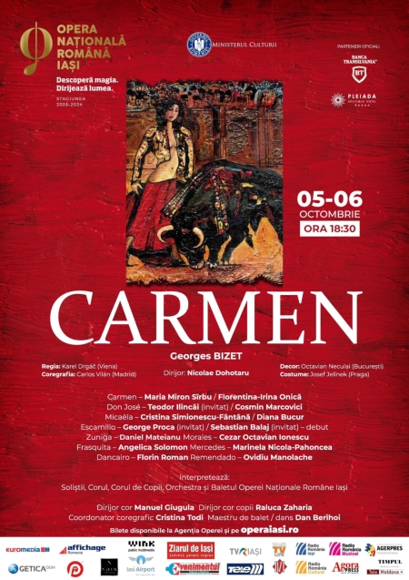 Carmen in programul Operei Romane din Iasi octombrie 2023