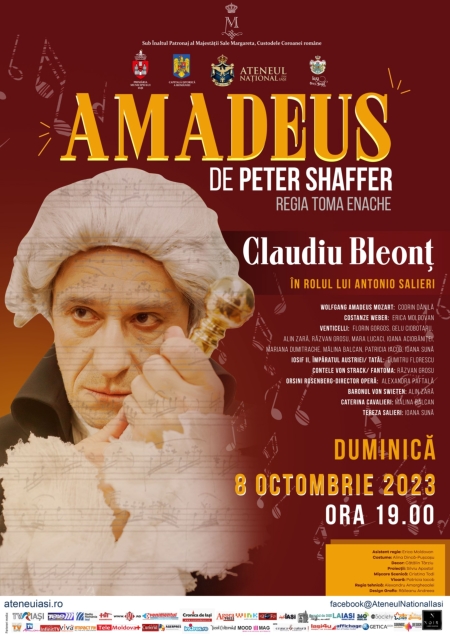 Piesa de teatru Amadeus 8 octombrie 2023 Ateneul National din Iasi