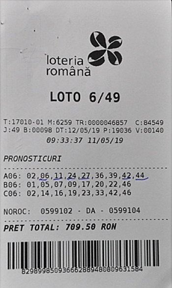 bilet castigator loto 12 mai 2019