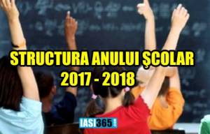 Structura anului școlar 2017-2018