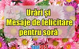 Urari si mesaje de felicitare pentru sora