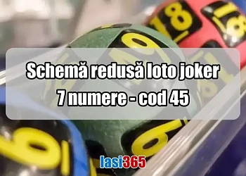 Schema redusa 7 numere loto Joker cod 45