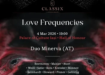 Concert Duo Minerva in holul Palatului Culturii din Iași martie 2026