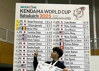 Clasamentul cu Adrian Vilau pe podiumul Campionatului Mondial de Kendama