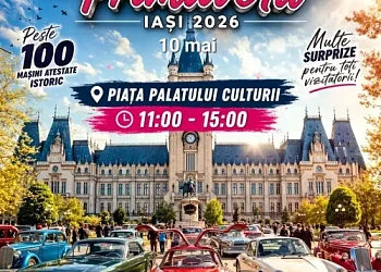 Retroparada Primăverii Iași 2026 &ndash; peste 100 de automobile istorice la Palatul Culturii