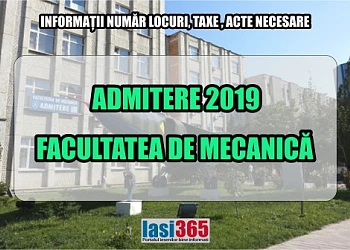Admitere 2019 Facultatea de Mecanica