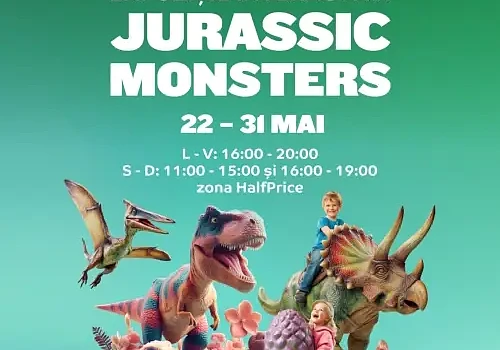 expozitie interativa jurassic monsters mallmoldova mai 2026