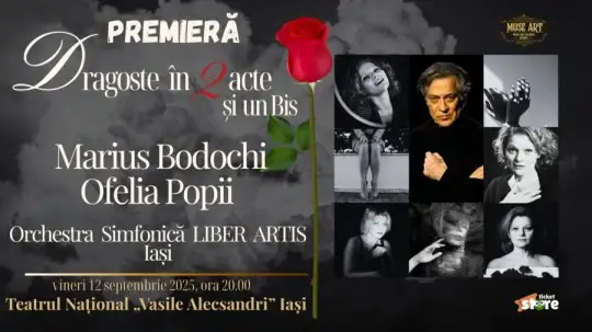 Premiera piesei teatru Dragoste in 2 acte si un bis la Teatrul National din Iasi