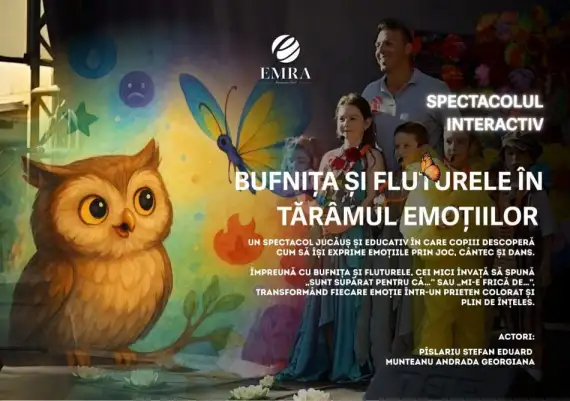 Spectacolul Bufnita si fluturele in taramul emotiilor Carturesti Palas 19 octombrie 2025
